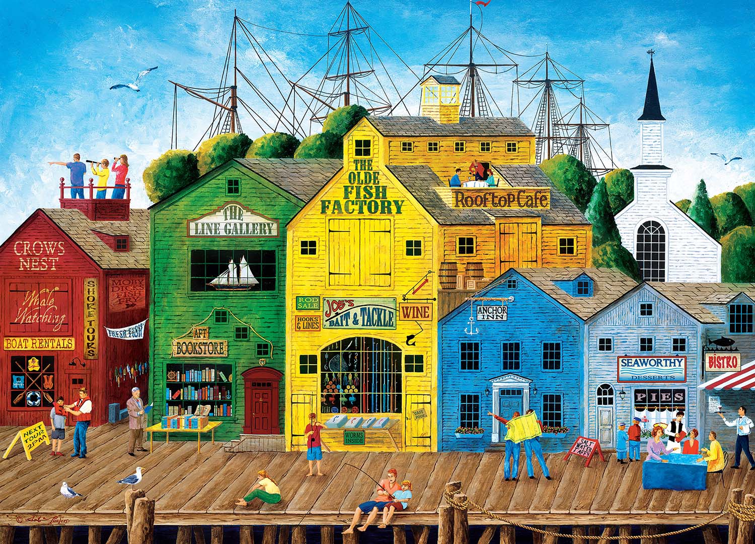 Crows Nest Harbor Boat Jigsaw Puzzle