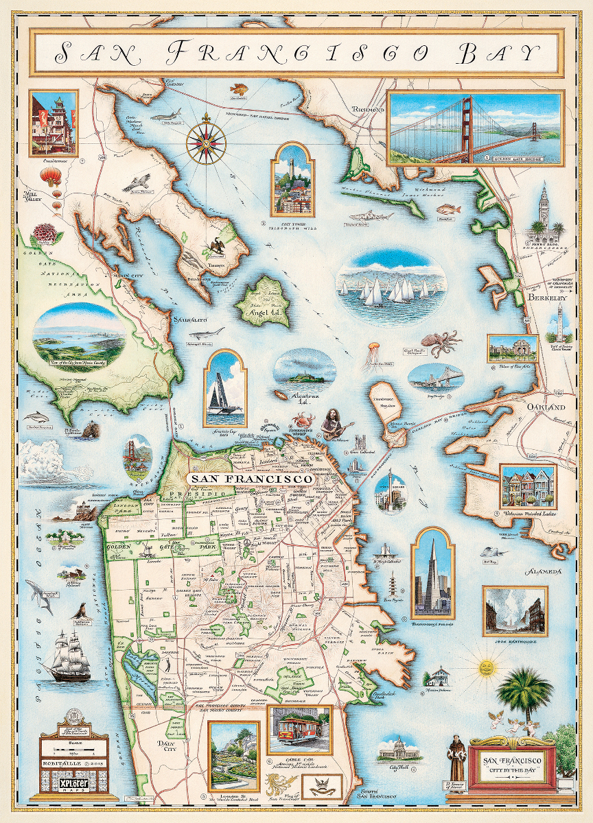 San Francisco (Xplorer Maps) Maps & Geography Jigsaw Puzzle