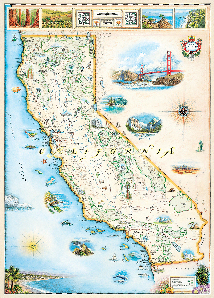 California (Xplorer Maps) Maps & Geography Jigsaw Puzzle