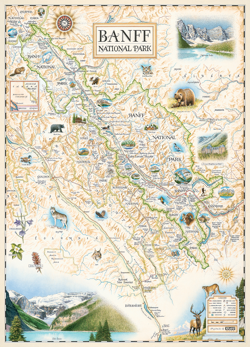 Banff National Park (Xplorer Maps) Maps & Geography Jigsaw Puzzle