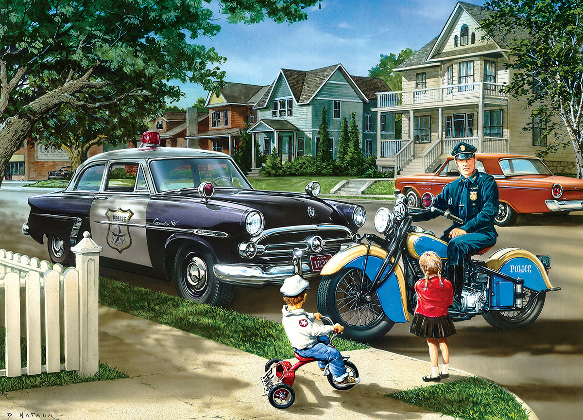 Neighborhood Patrol Car Jigsaw Puzzle