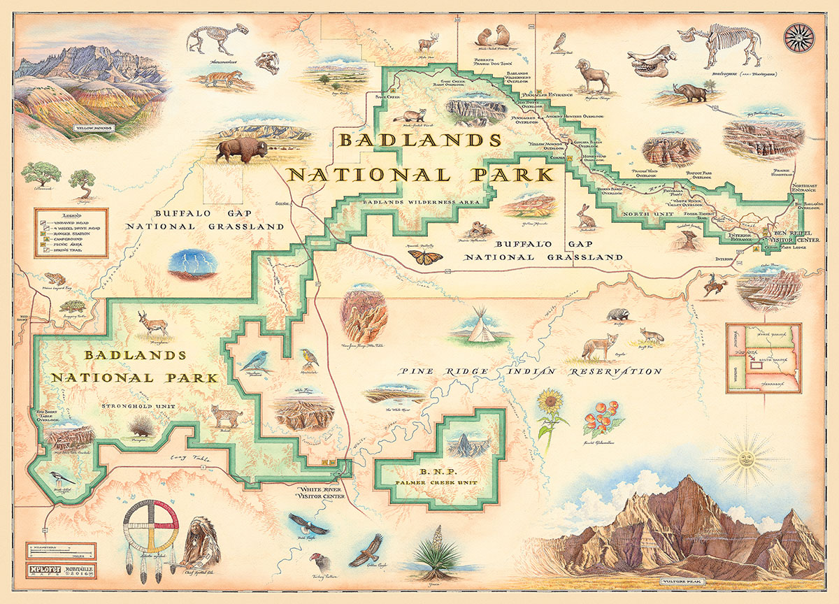 Badlands Map Maps & Geography Jigsaw Puzzle
