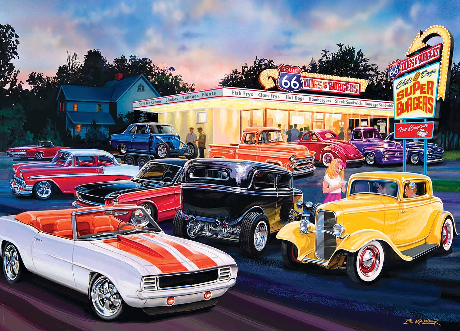 Dogs & Burgers Vehicles Jigsaw Puzzle