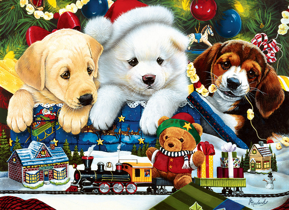 Toyland Pups Christmas Jigsaw Puzzle