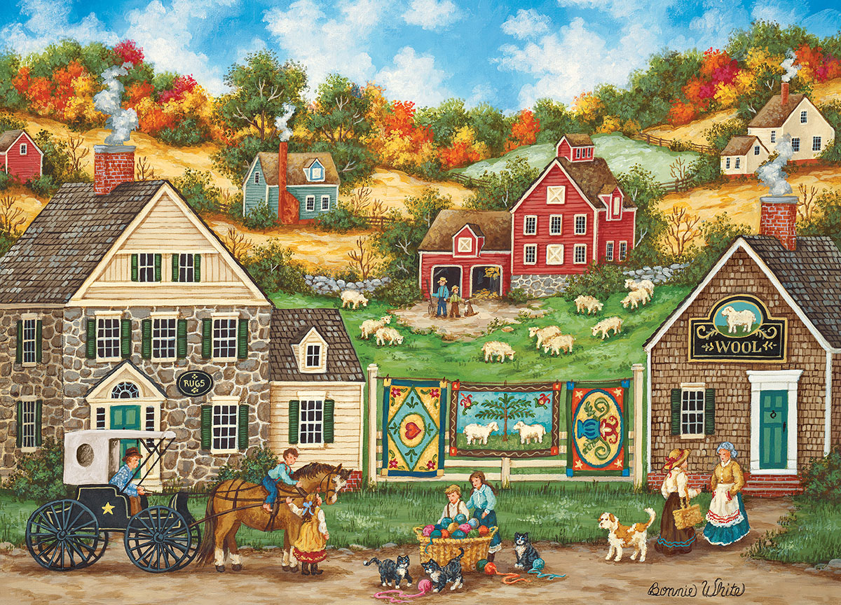 Great Balls of Yarn Countryside Jigsaw Puzzle