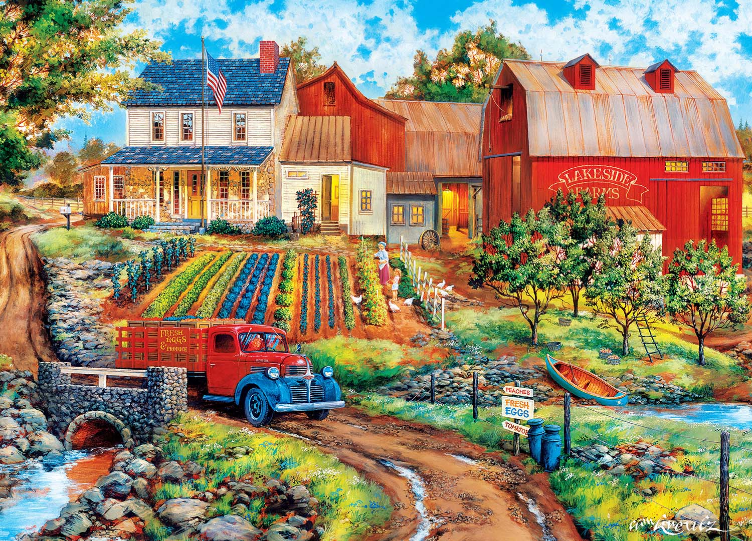 Grandma's Garden Farm Jigsaw Puzzle