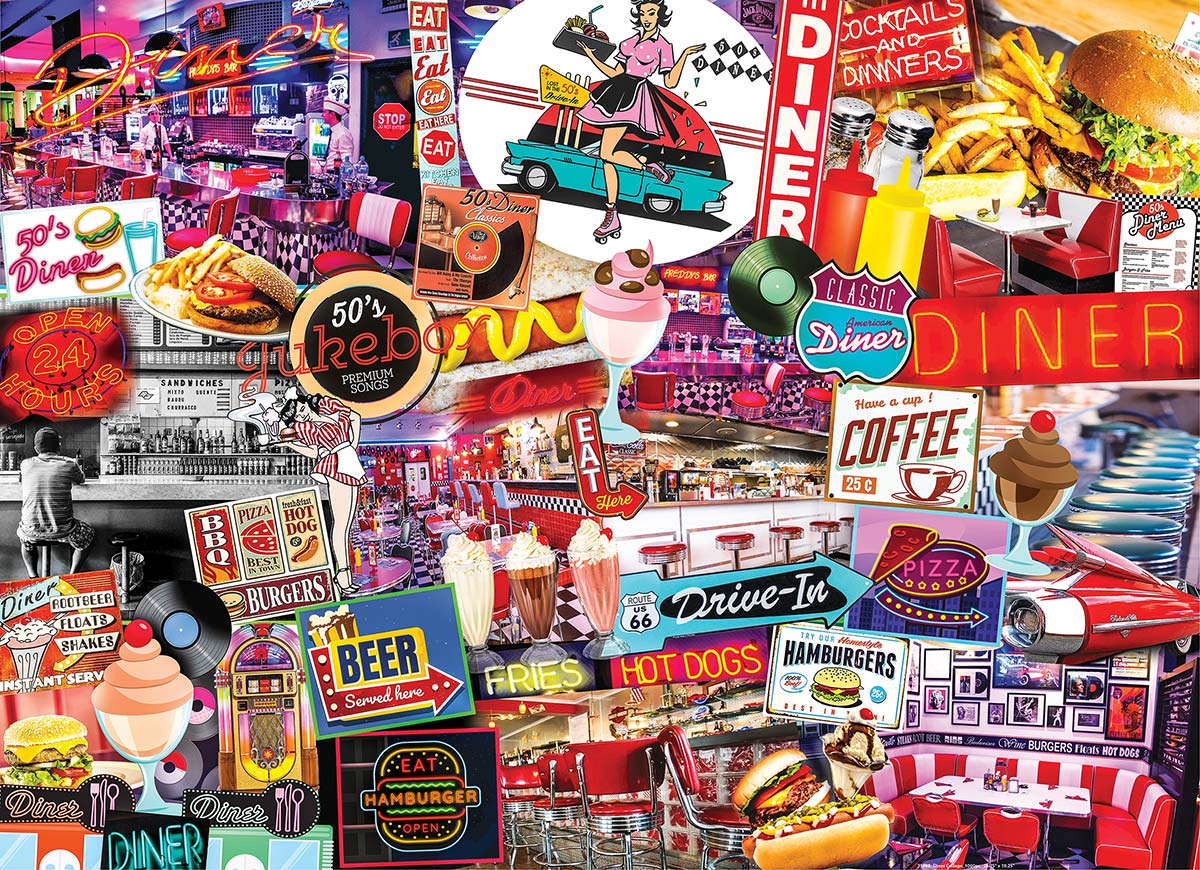 Quick Stop Diner Food and Drink Jigsaw Puzzle