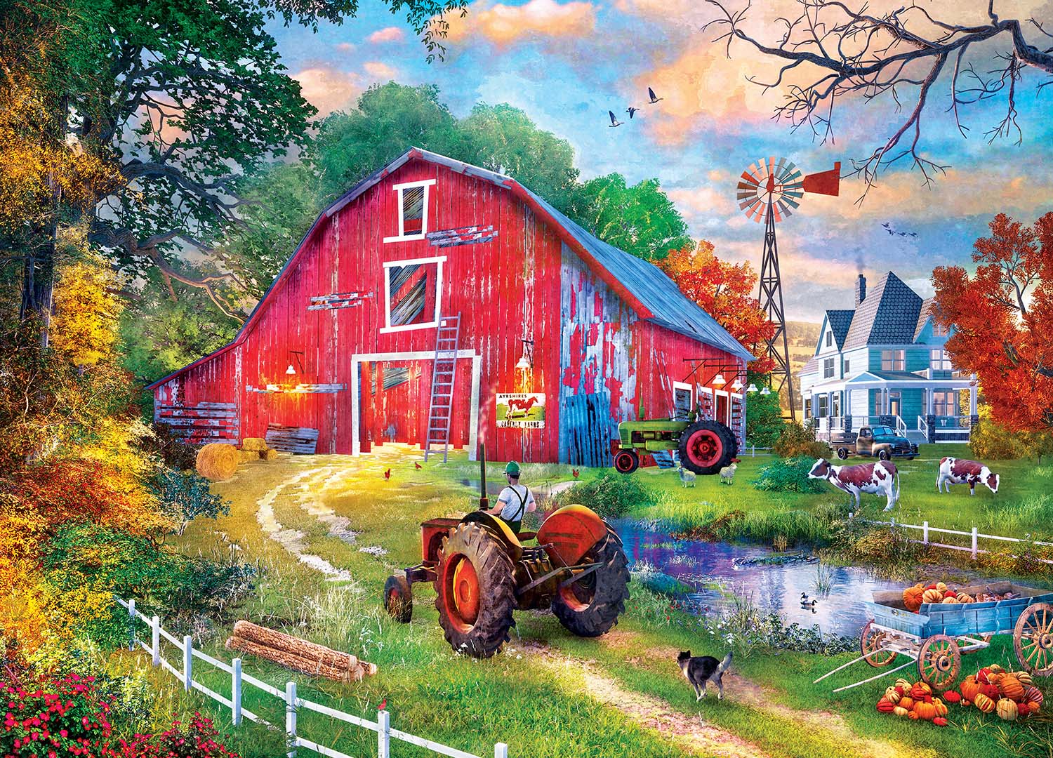 Homestead Farm Countryside Jigsaw Puzzle
