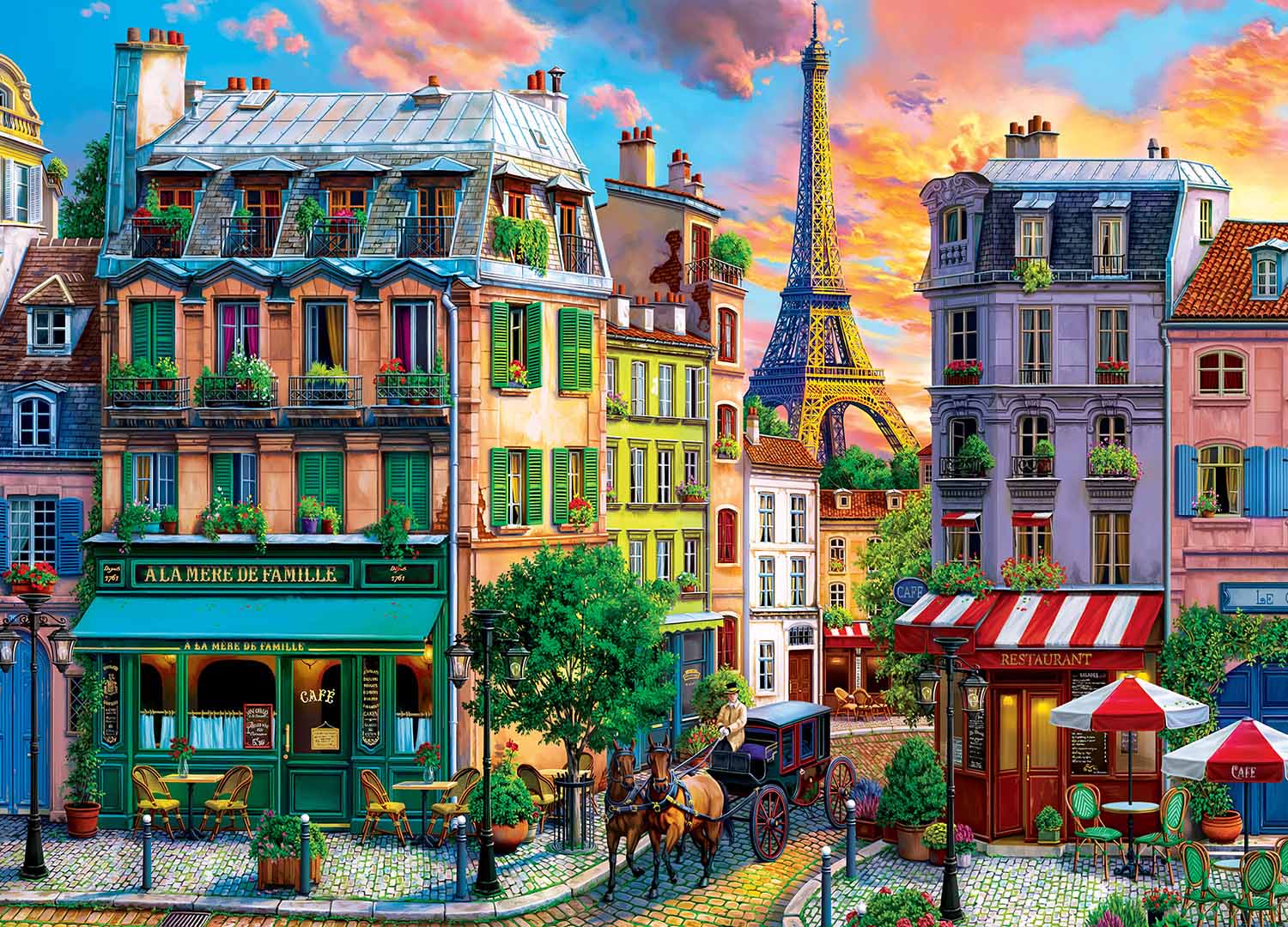 Paris Streets Paris & France Jigsaw Puzzle