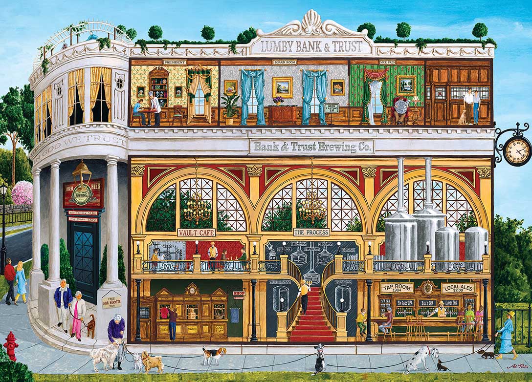 Bank & Brew Shopping Jigsaw Puzzle