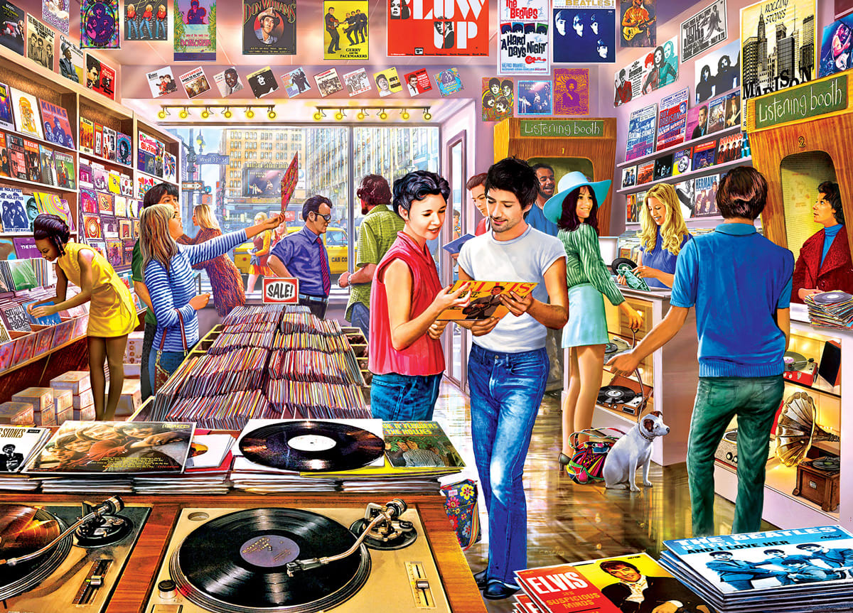 Vintage Vinyl Records Nostalgic & Retro