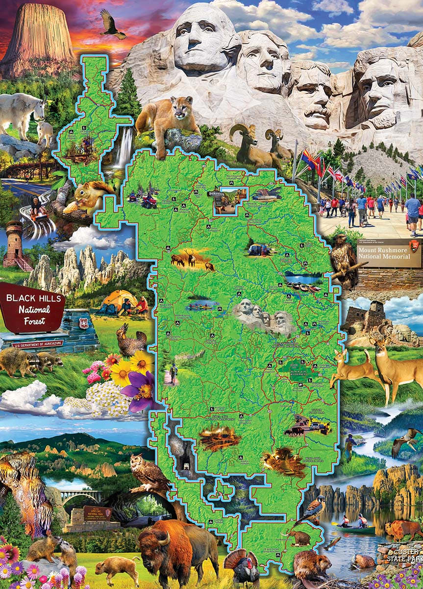 Black Hills Map Animals