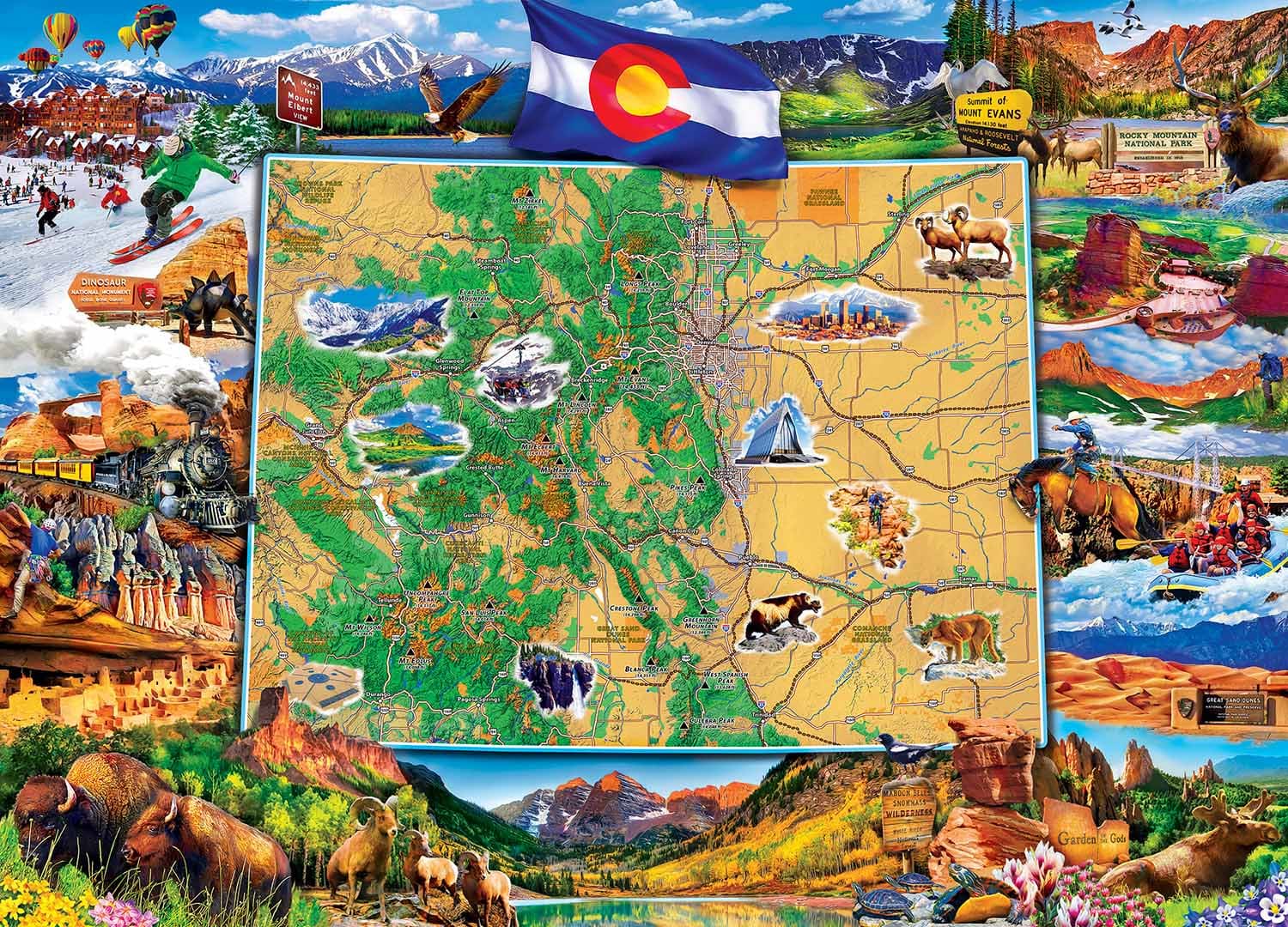 Colorado Map Animals