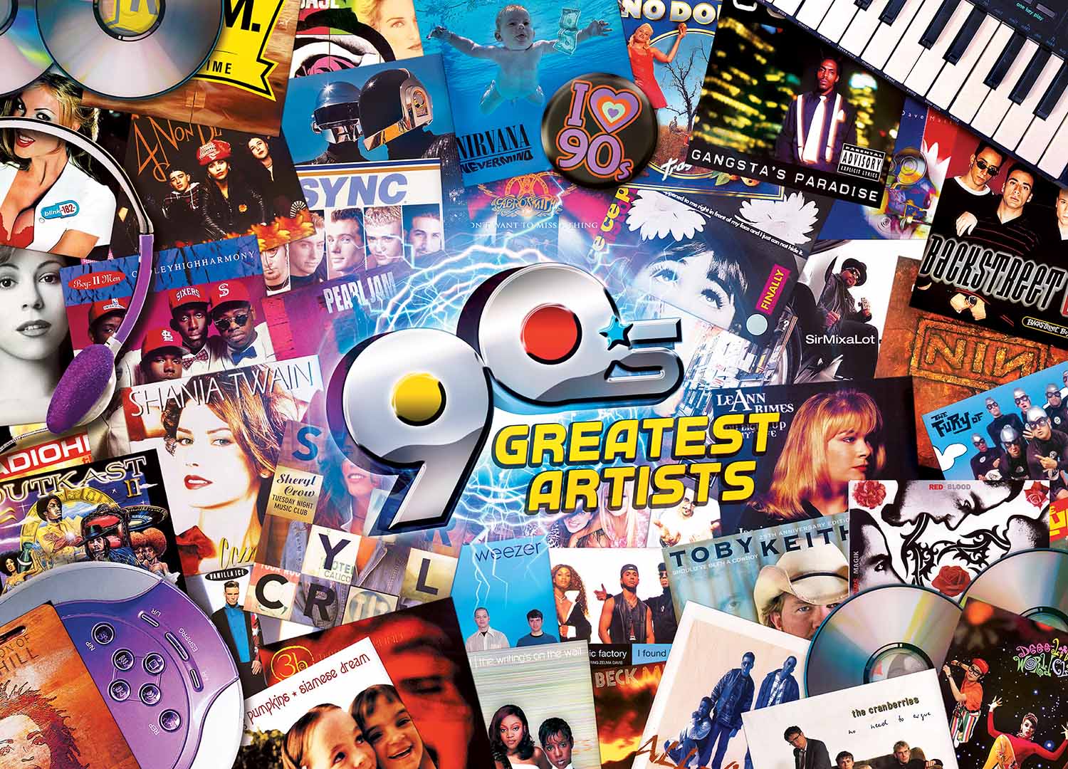 Greatest Hits - 90's Artists Music Jigsaw Puzzle