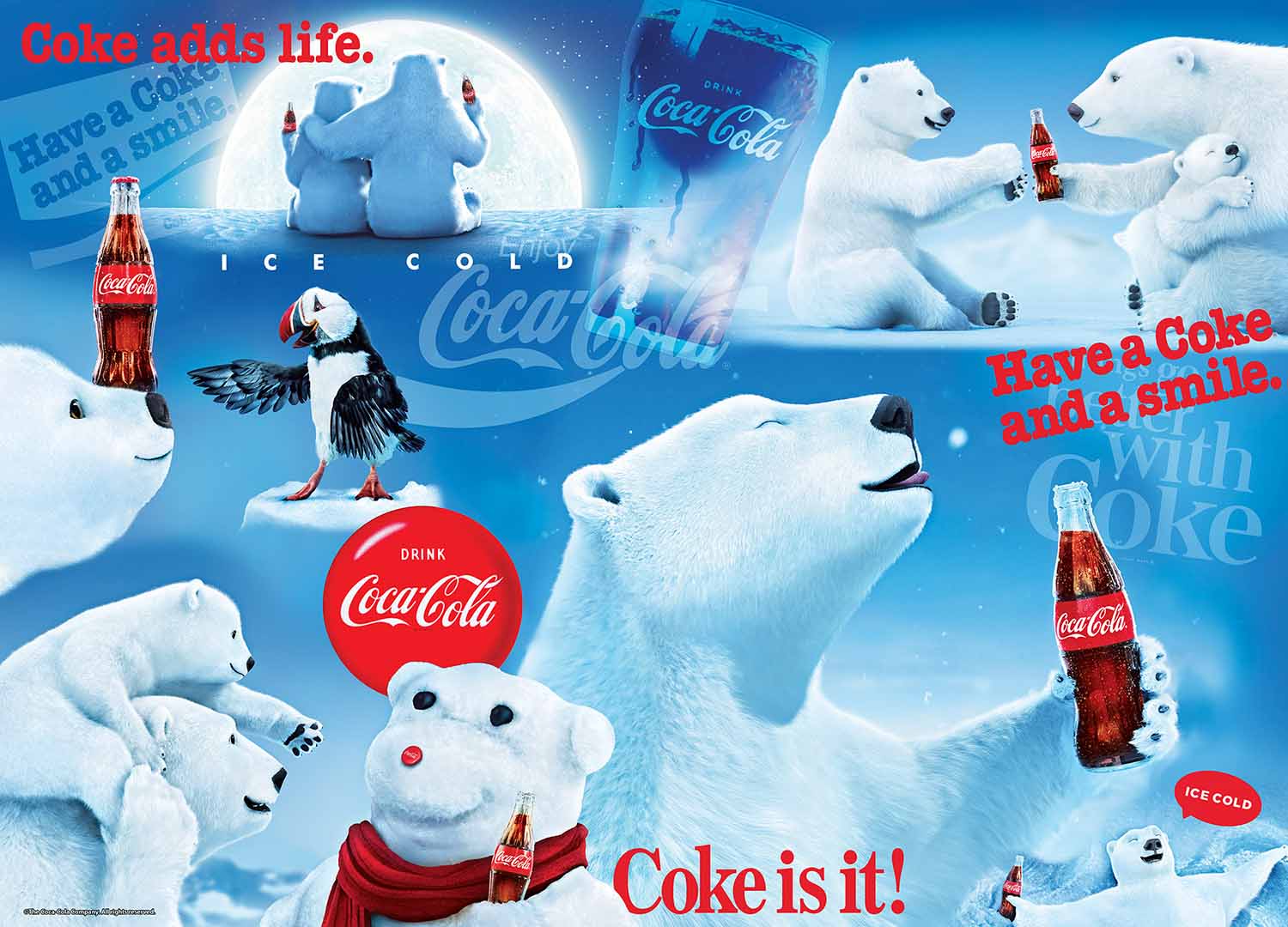 Coca-Cola Polar Bears  Bear Jigsaw Puzzle