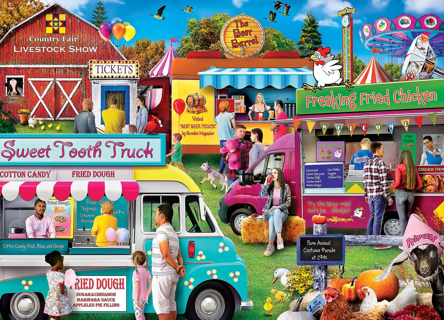Food Truck Roundup - Country Fair  Food and Drink Jigsaw Puzzle