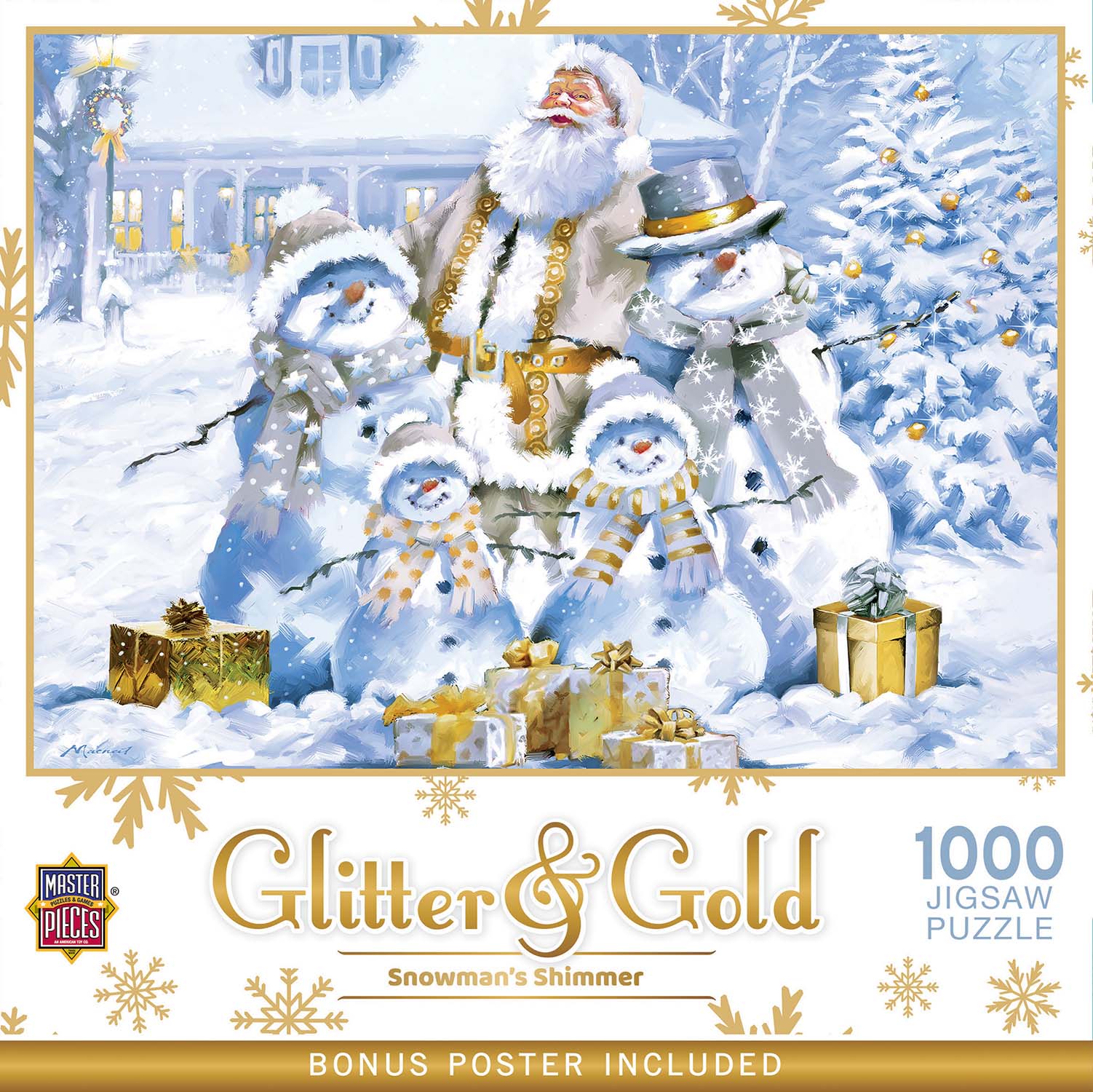 Glitter & Gold - Snowman's Shimmer Winter Glitter / Shimmer / Foil Puzzles