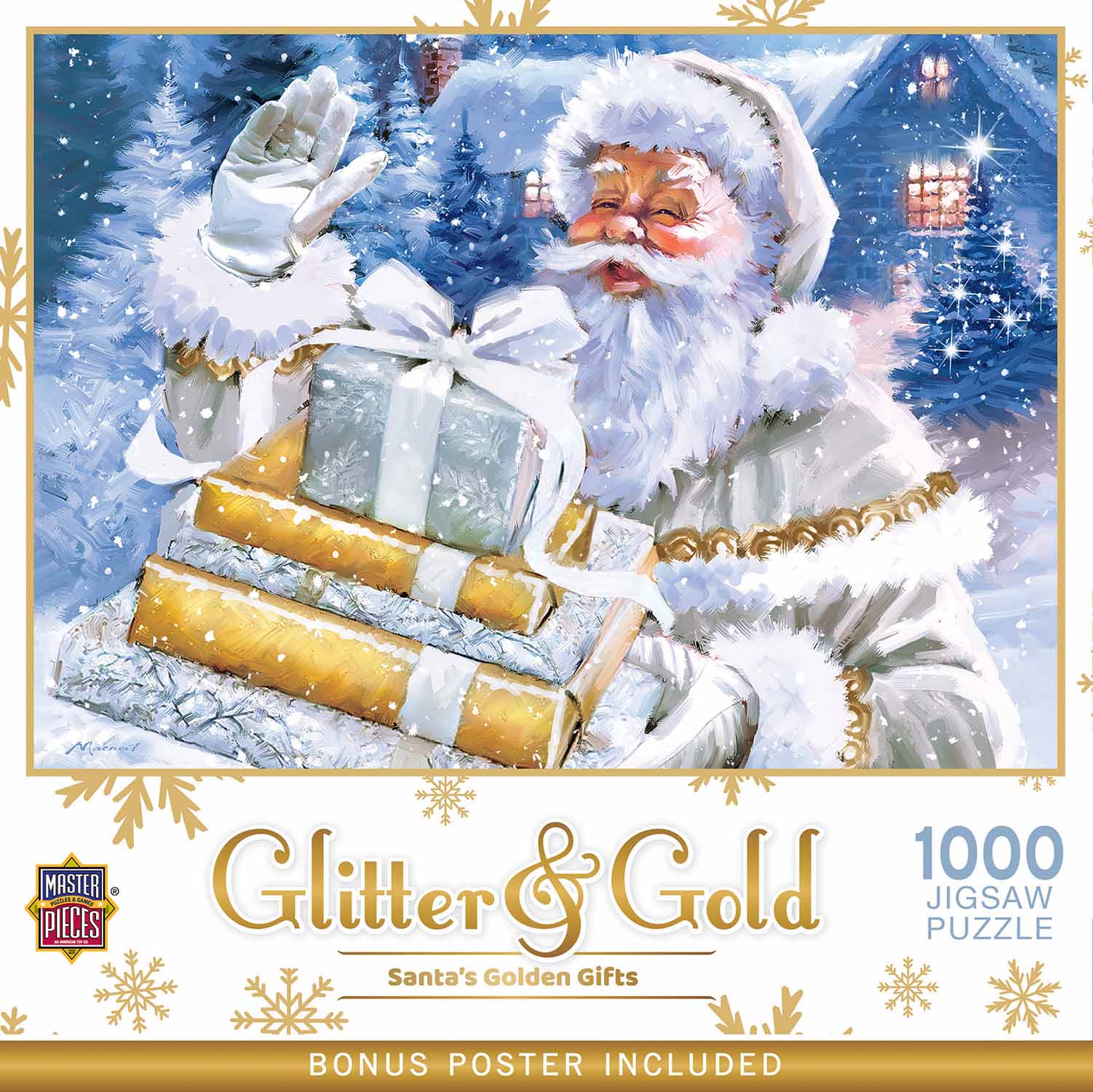 Glitter & Gold - Santa's Golden Gifts  Winter Glitter / Shimmer / Foil Puzzles