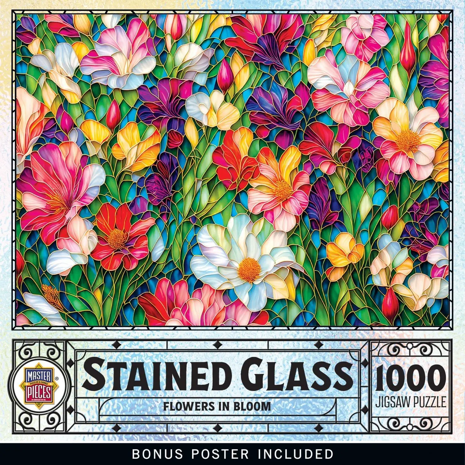 Stained Glass - Flowers in Bloom Flower & Garden