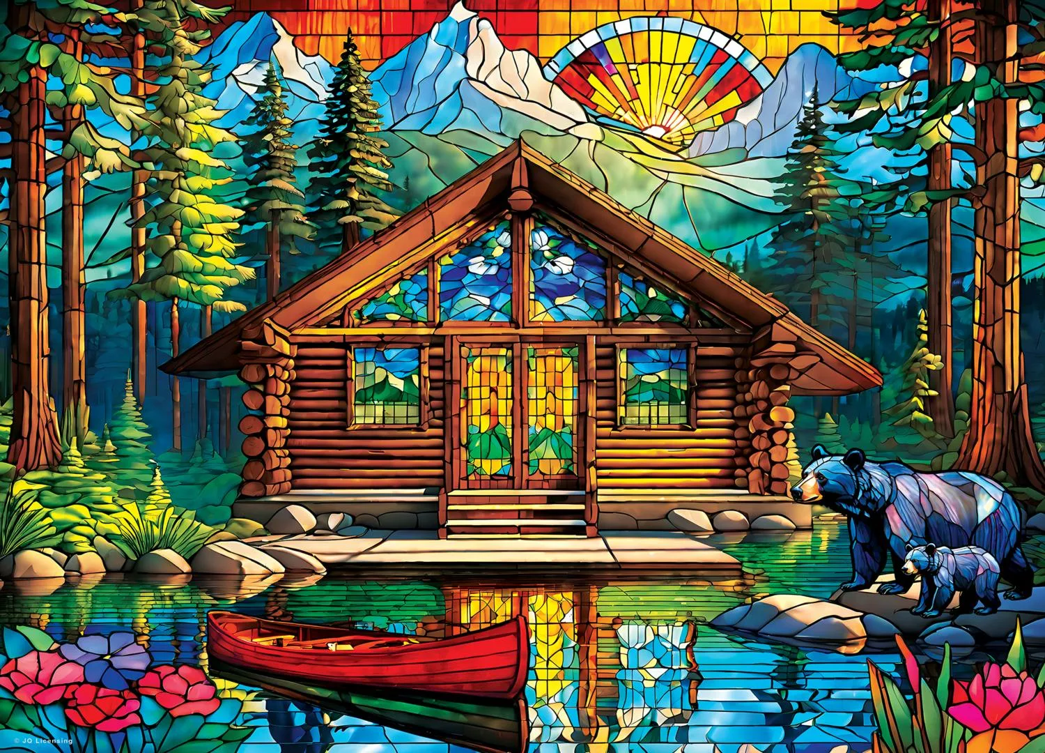 Stained Glass - Cabin Spectrum Lakes & Rivers