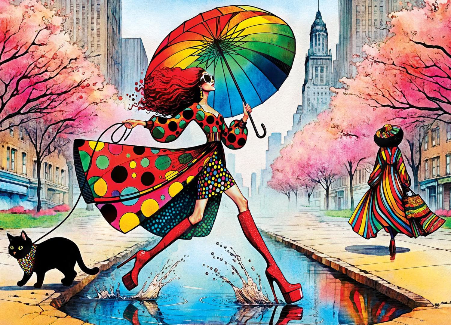 Catwalk Couture - Purrfect Rainy Runway People