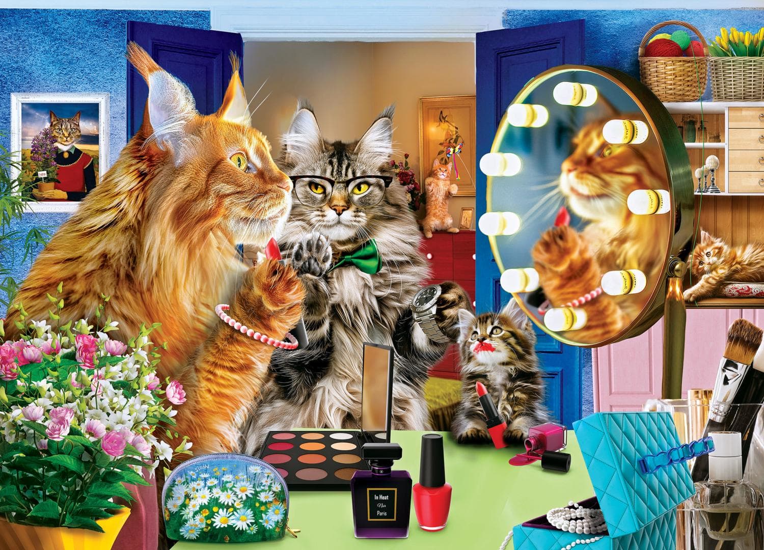 Wild & Whimsical - The Powder Room Cats