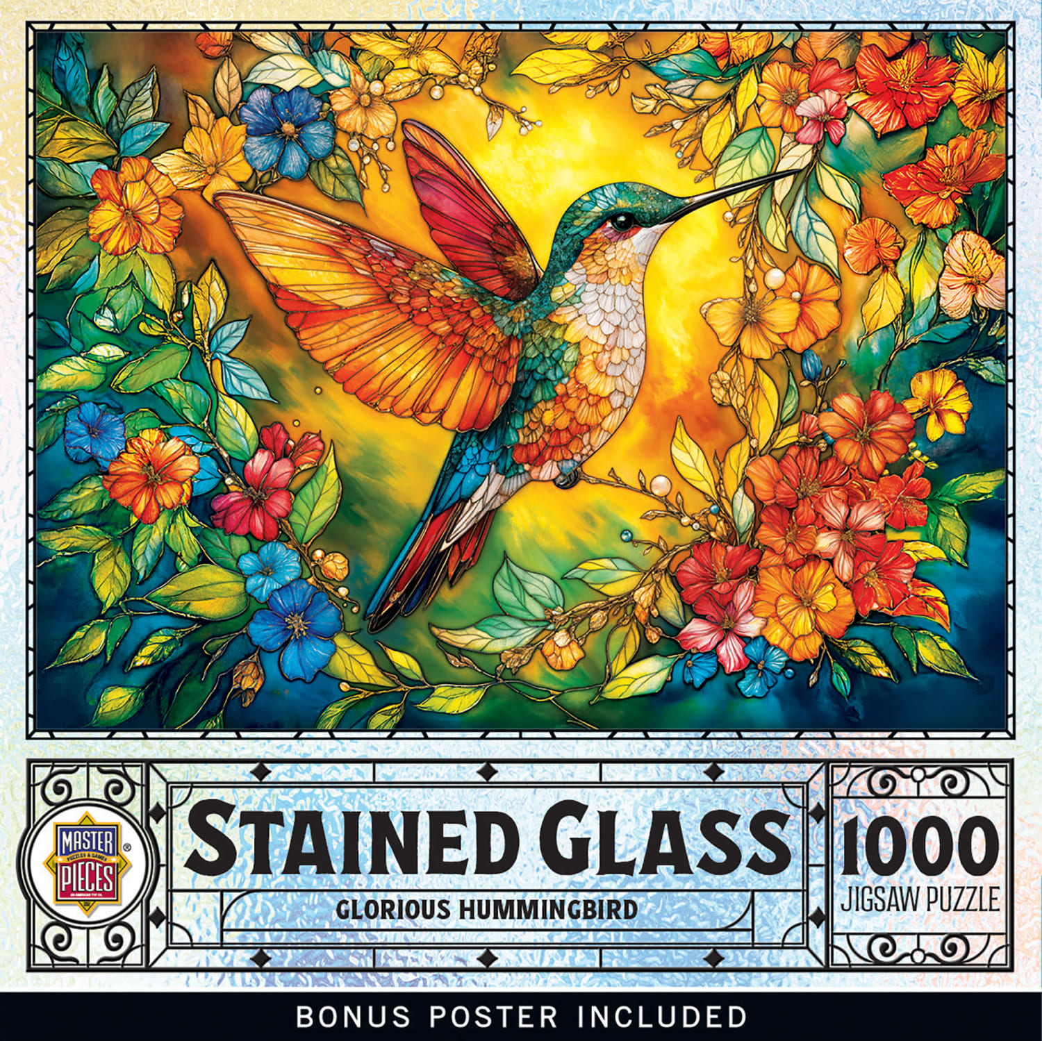 Stained Glass - Glorious Hummingbird Birds