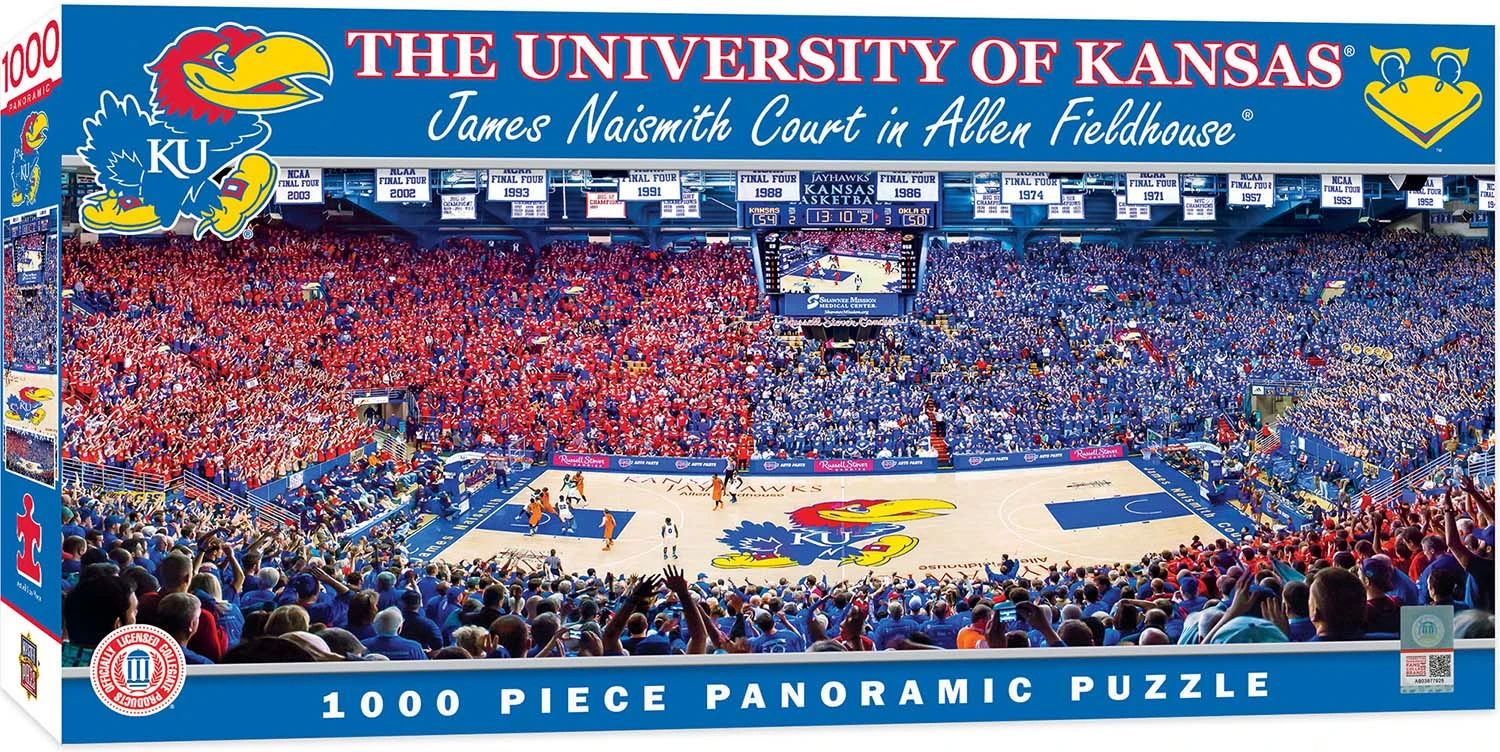 Kansas Jayhawks NCAA Stadium Panoramics Basketball Center View