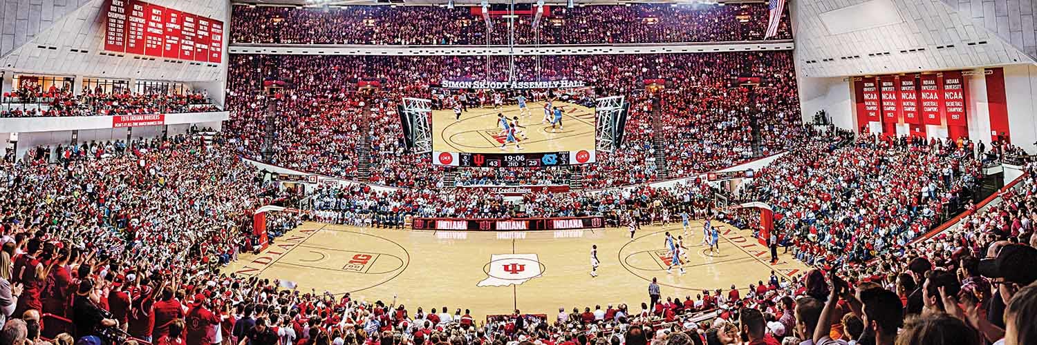 Indiana Hoosiers NCAA Stadium Panoramics Basketball Center View Sports