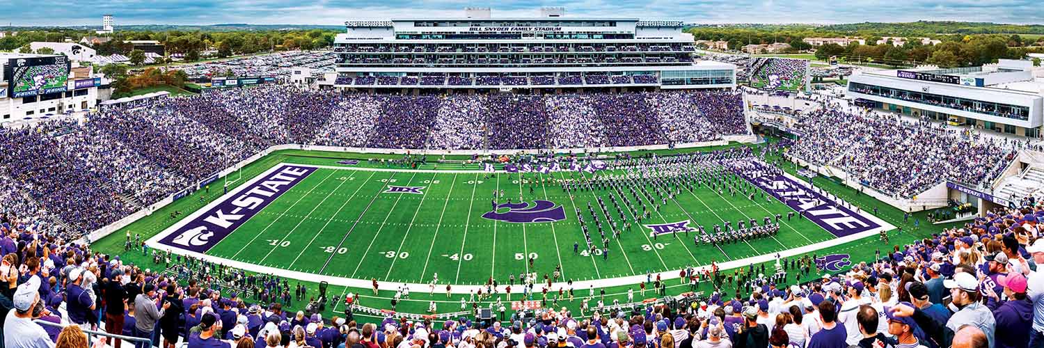 Kansas State Wildcats NCAA Stadium Panoramics Center View Sports Jigsaw Puzzle