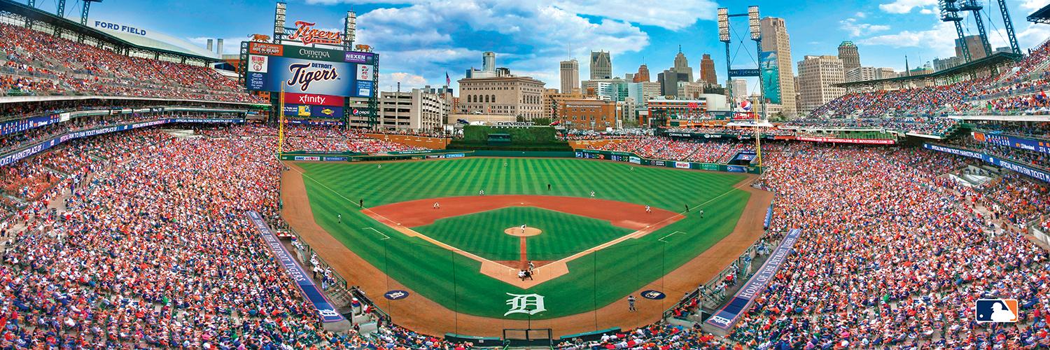 MLB Stadium Panoramic - Detroit Tigers Sports Jigsaw Puzzle
