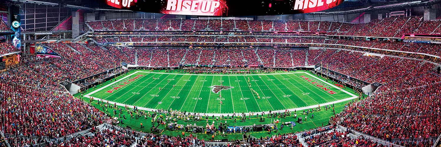 Atlanta Falcons NFL Stadium Panoramics Center View Sports Jigsaw Puzzle