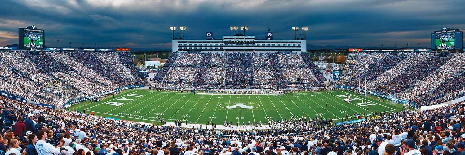 BYU Cougars NCAA Stadium Panoramics Center View Sports