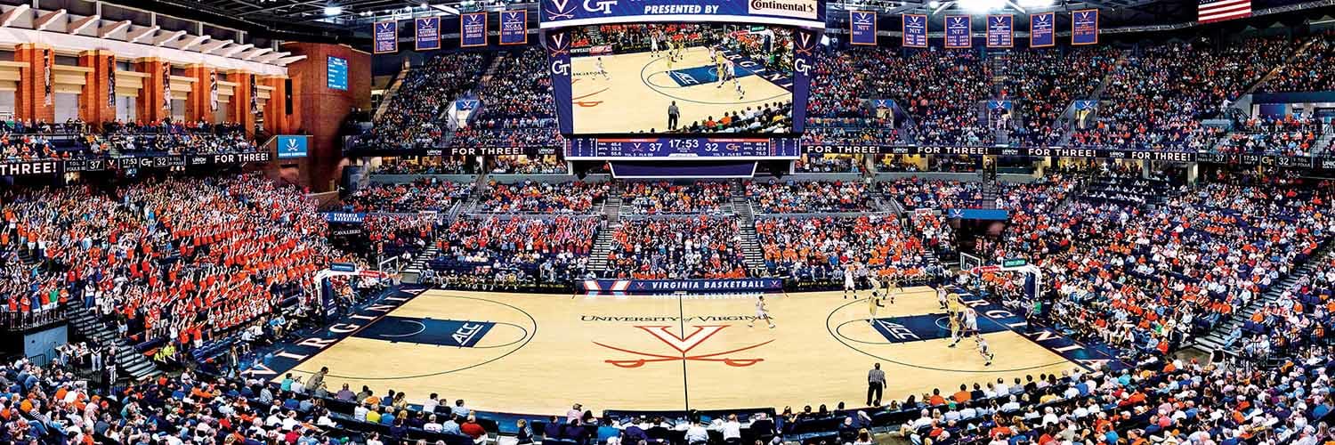 Virginia Cavaliers NCAA Stadium Panoramics Basketball Center View Sports