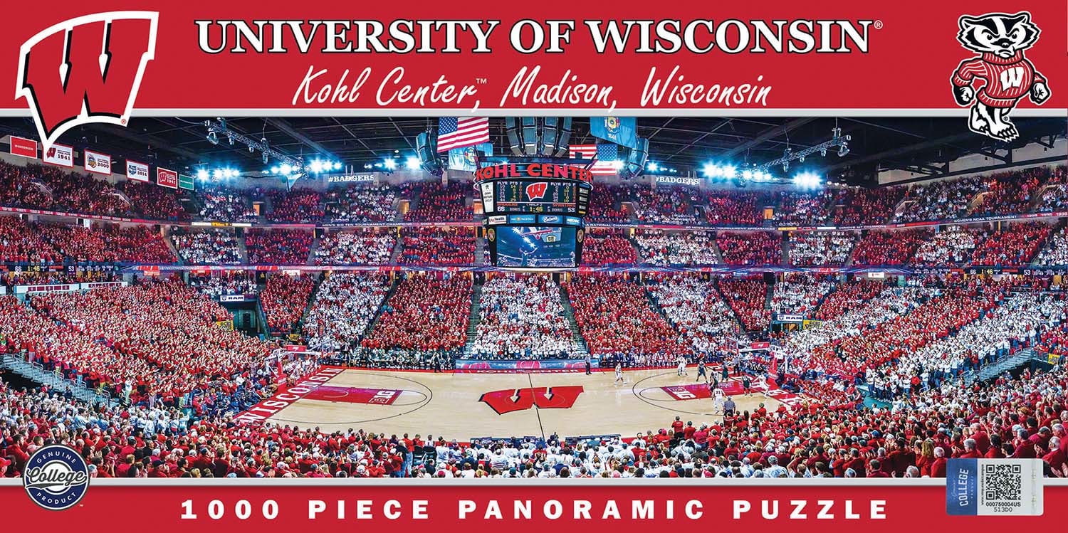 Wisconsin Badgers NCAA Stadium Panoramics Basketball Center View