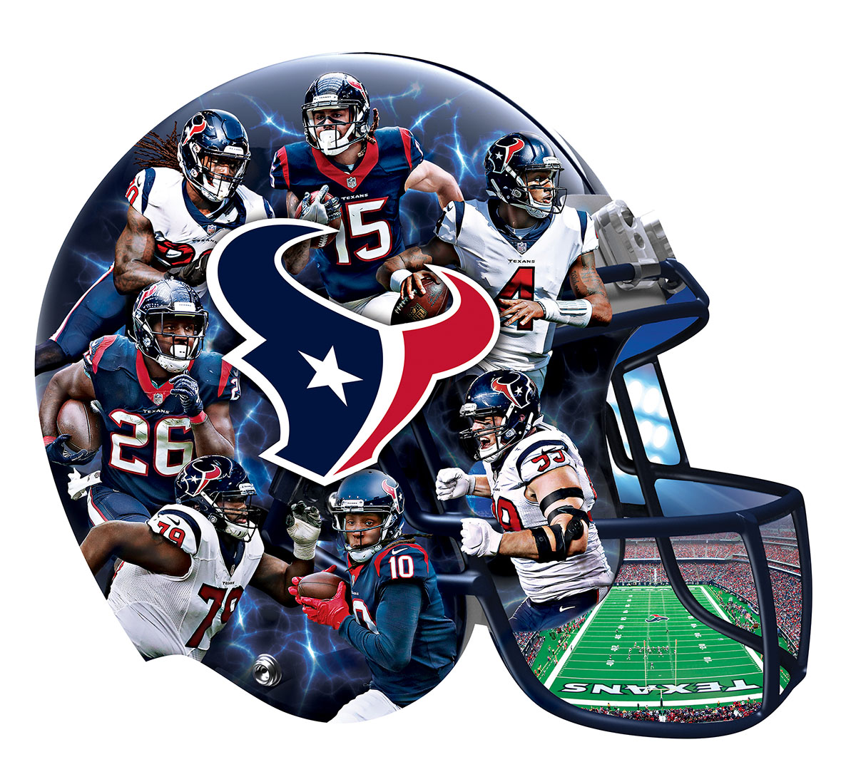 Houston Texans Helmet Shaped Puzzle Sports Shaped Puzzle