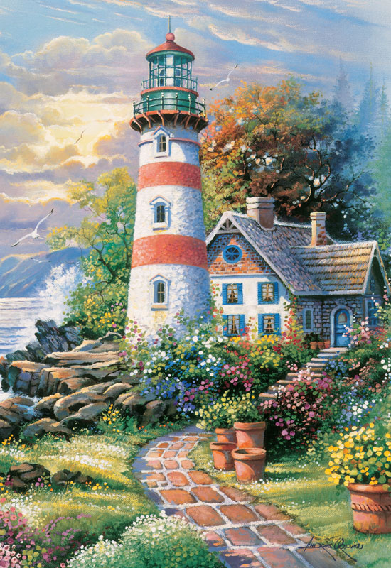 Mega Puzzle - Seaside Haven Lighthouse