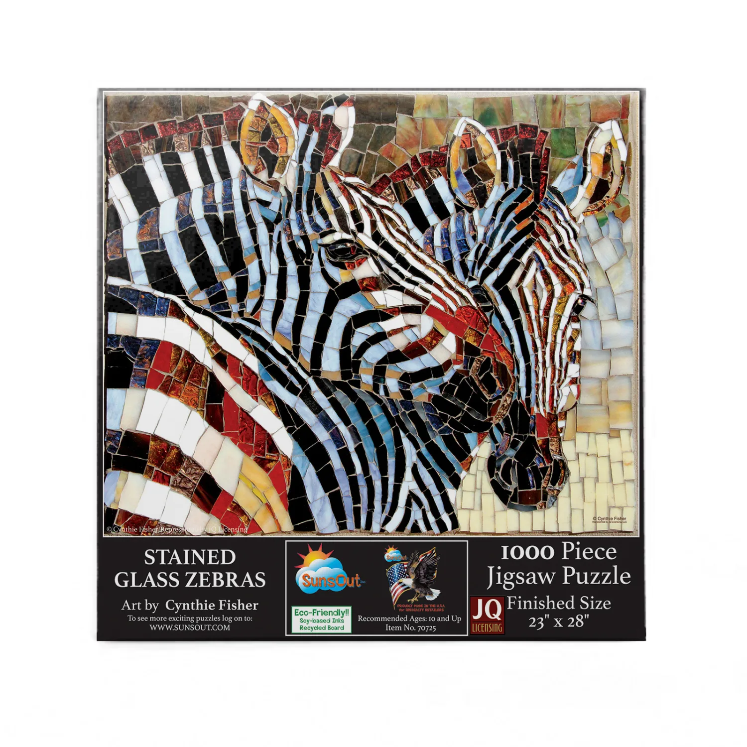 Stained Glass Zebras