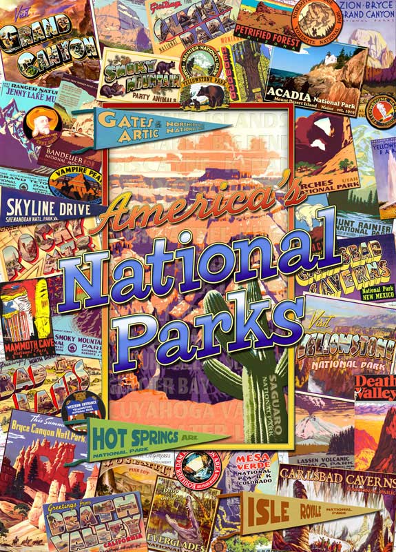 National Parks (Travel America) Landmarks & Monuments Jigsaw Puzzle
