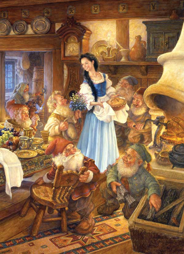 Snow White and the Seven Dwarfs (Fairytales Book) Princess Jigsaw Puzzle