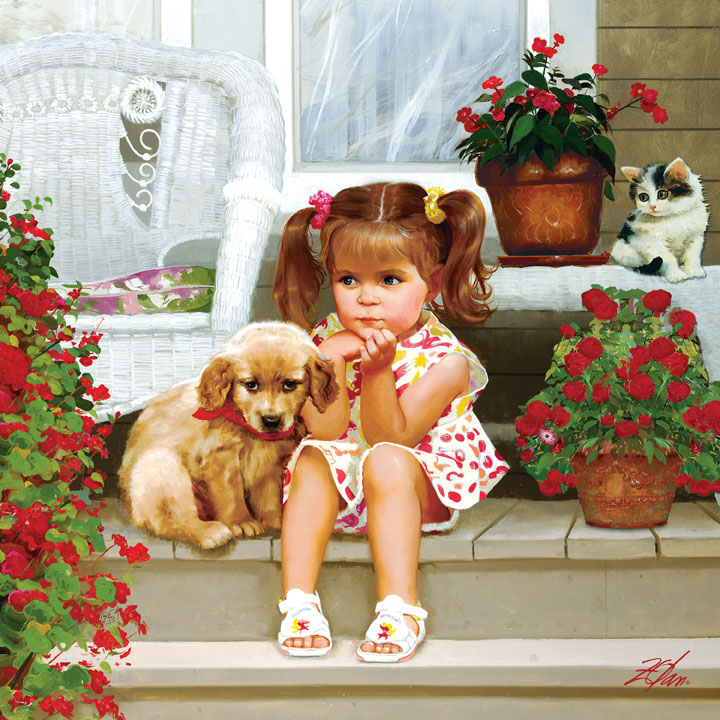 Summer Daydream (Joys of Childhood) Dogs