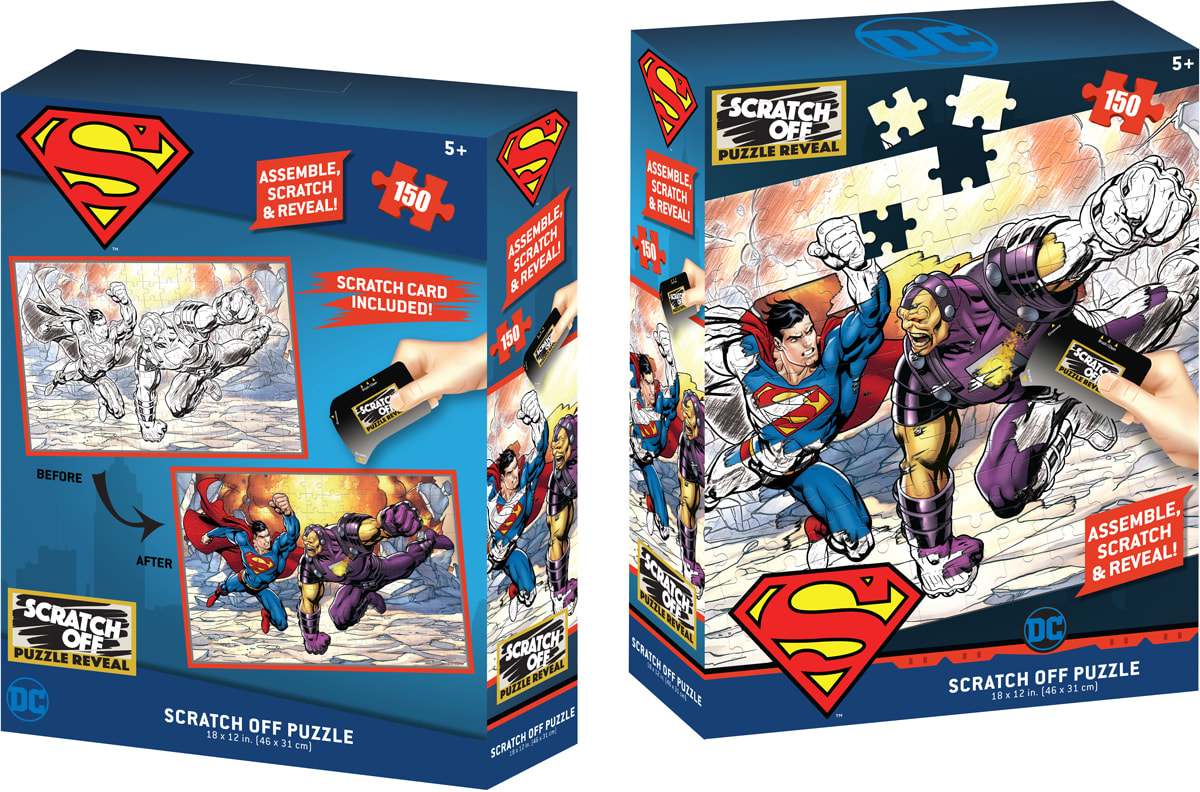Scratch OFF Puzzle : DC Comics Superman & Mongul Superheroes