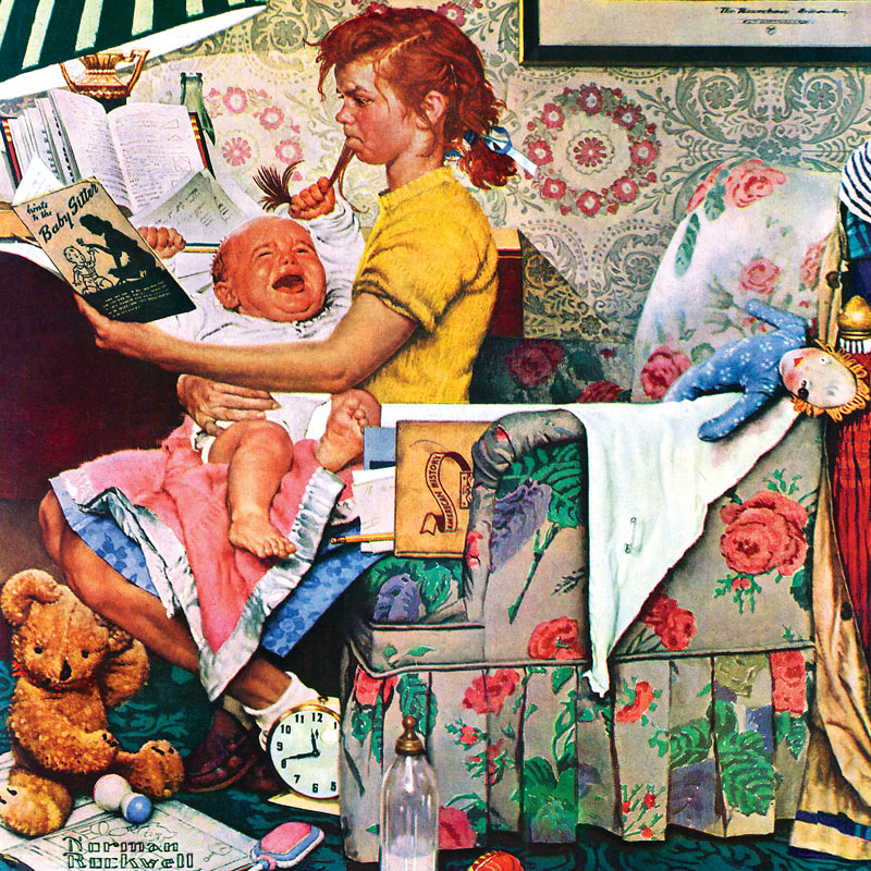 The Babysitter (The Saturday Evening Post) People Jigsaw Puzzle