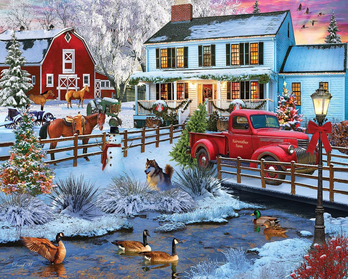 Christmas on the Farm Christmas Jigsaw Puzzle