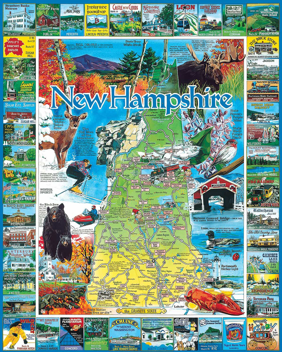 Best of New Hampshire Maps & Geography Jigsaw Puzzle