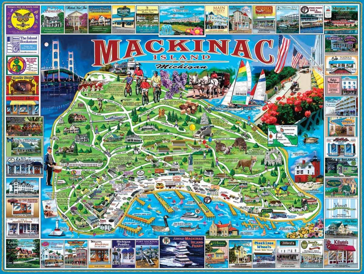 Mackinac Island, MI Maps & Geography Jigsaw Puzzle