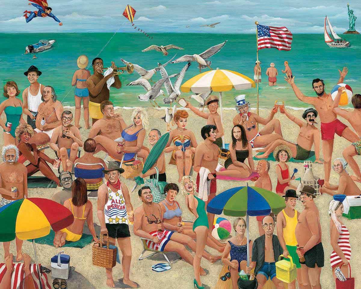 What a Beach! Famous People Jigsaw Puzzle