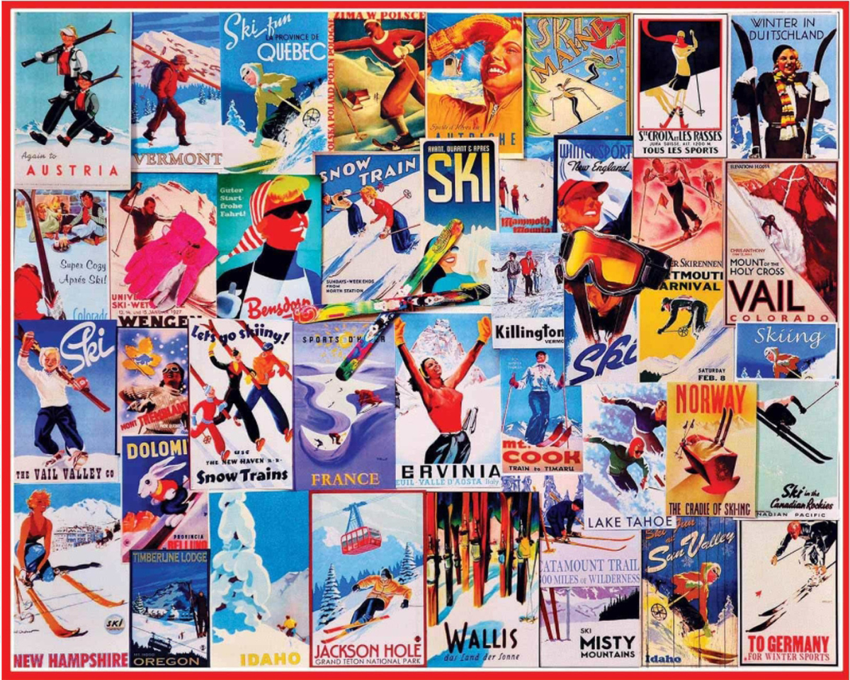 Ski Posters Sports Jigsaw Puzzle