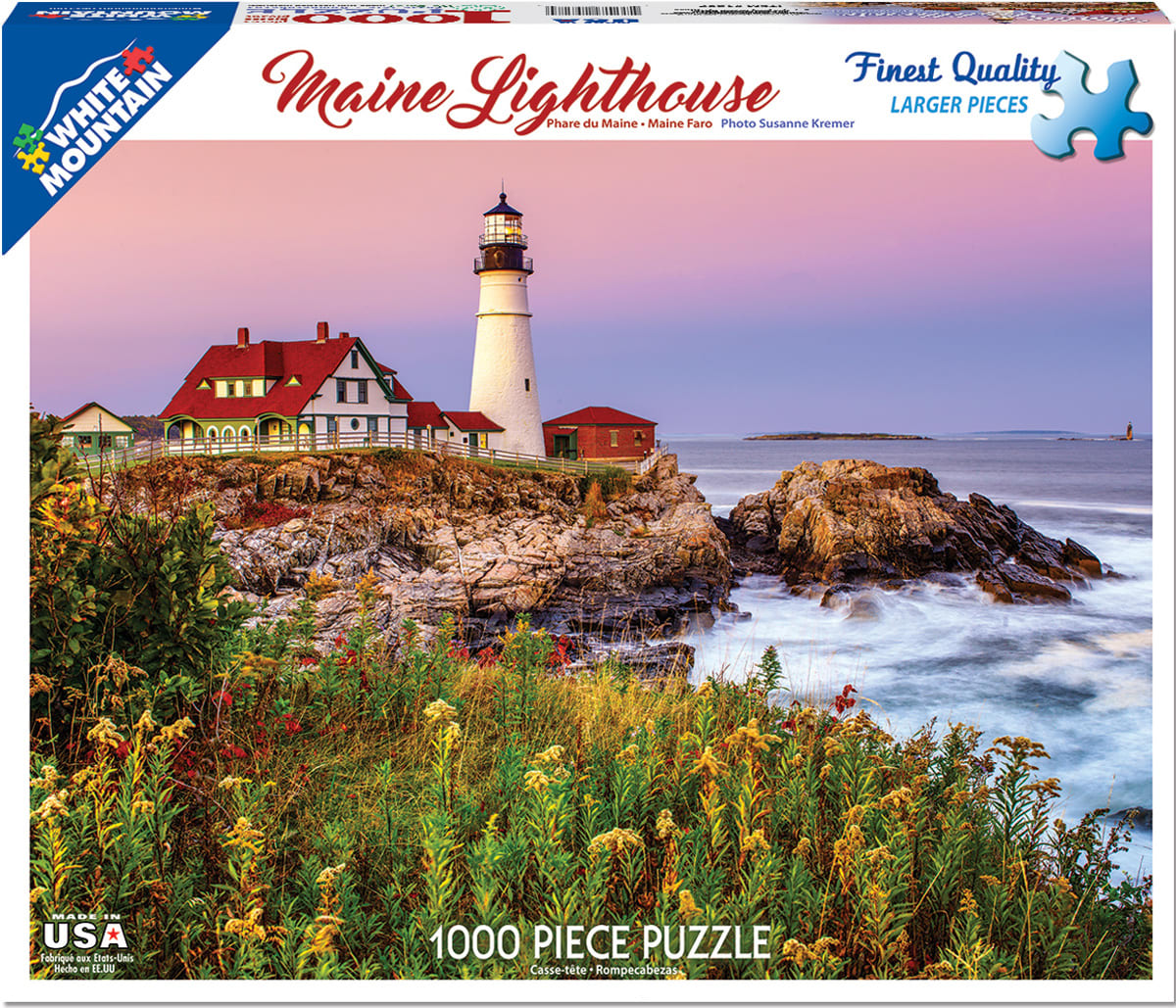 Maine Lighthouse - Scratch and Dent - 1000 Piece Jigsaw Puzzle by White ...
