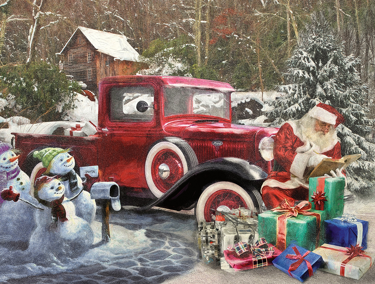 Santa's Truck Nostalgic & Retro Jigsaw Puzzle